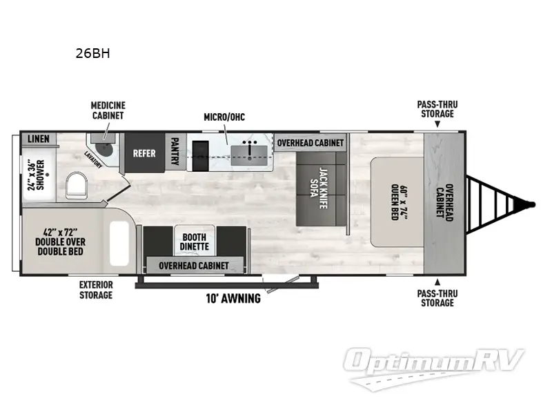 2025 Forest River Viking 5K Series 26BH RV Floorplan Photo