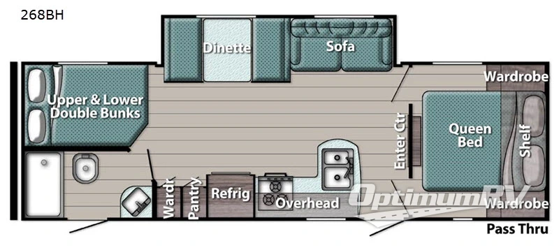 2021 Gulf Stream Kingsport 268 BH RV Floorplan Photo