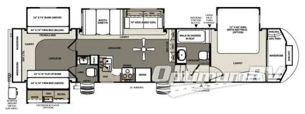 2014 Forest River Sierra 365SAQB RV Floorplan Photo