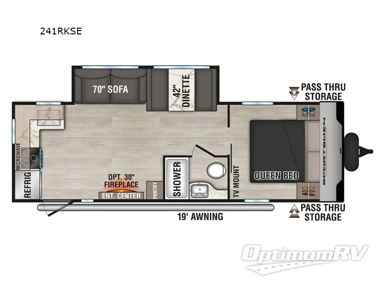 2025 KZ Sportsmen SE 241RKSE RV Floorplan Photo