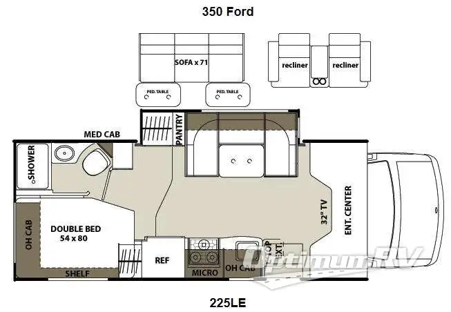 2013 Coachmen Concord 225LE Ford RV Floorplan Photo