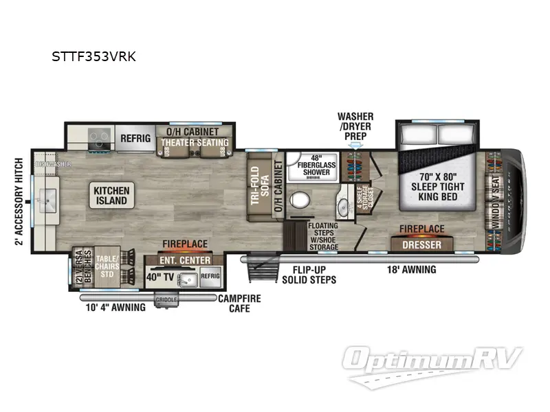 2025 Venture SportTrek Touring Edition STTF353VRK RV Floorplan Photo