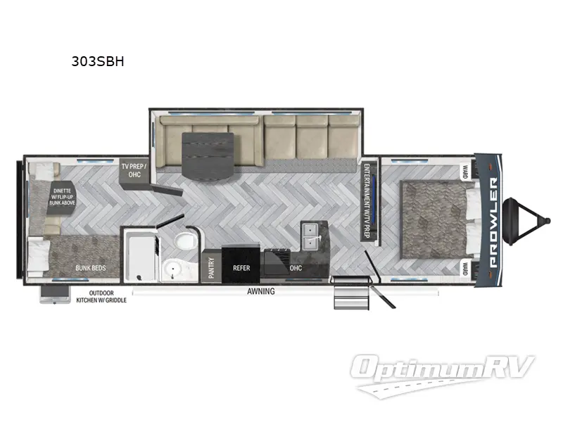 2023 Heartland Prowler 303SBH RV Floorplan Photo