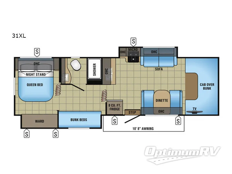 2017 Jayco Redhawk 31XL RV Floorplan Photo