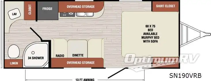 2015 Venture Sonic SN190VRB RV Floorplan Photo