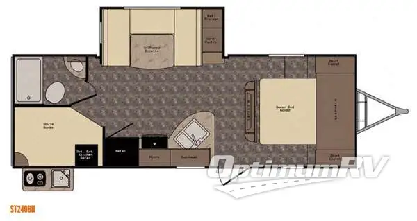 2016 CrossRoads Sunset Trail 240BH RV Floorplan Photo