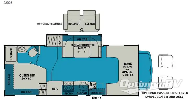 2016 Coachmen Leprechaun 220QB Ford 350 RV Floorplan Photo