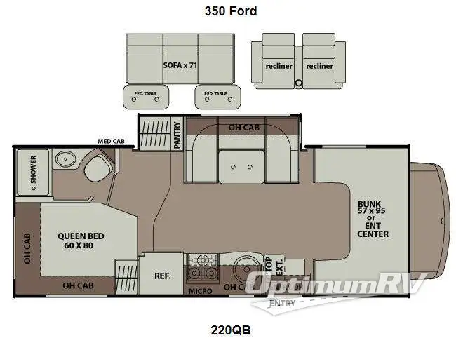 2013 Coachmen Leprechaun 220QB Chevy 4500 RV Floorplan Photo