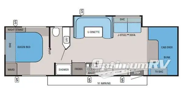 2013 Jayco Redhawk 30XK RV Floorplan Photo