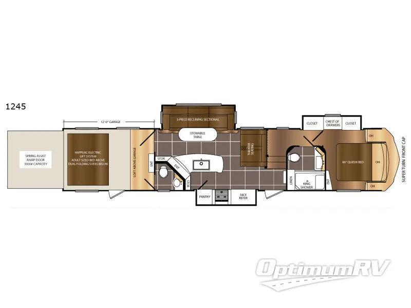 2017 Prime Time Spartan 1245 RV Floorplan Photo