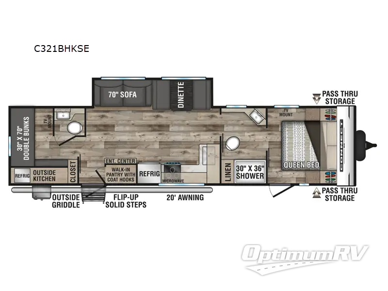 2022 KZ Connect SE C321BHKSE RV Floorplan Photo