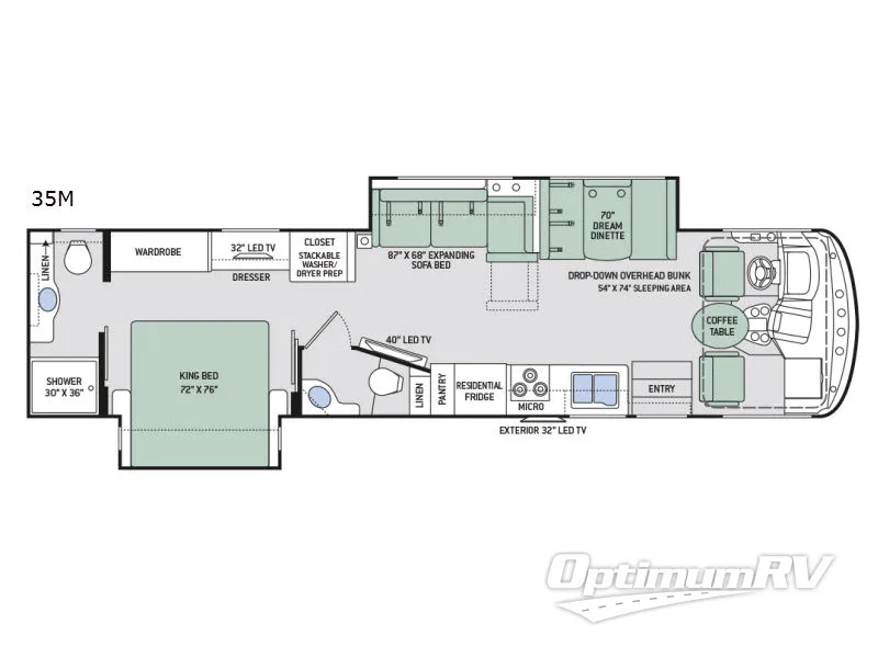 2017 Thor Windsport 35M RV Floorplan Photo