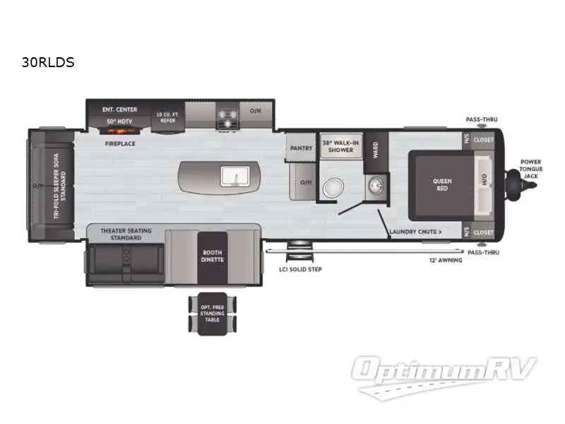 2021 Keystone Hideout 30RLDS RV Floorplan Photo