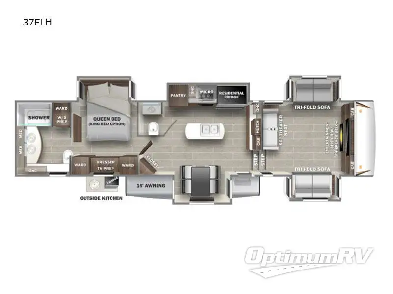 2021 Forest River Sabre 37FLH RV Floorplan Photo