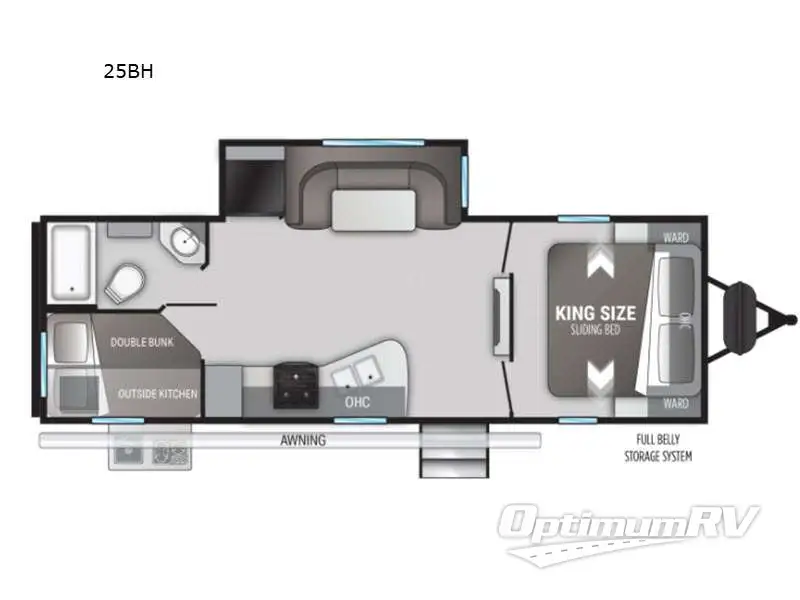 2021 Cruiser Radiance Ultra Lite 25BH RV Floorplan Photo