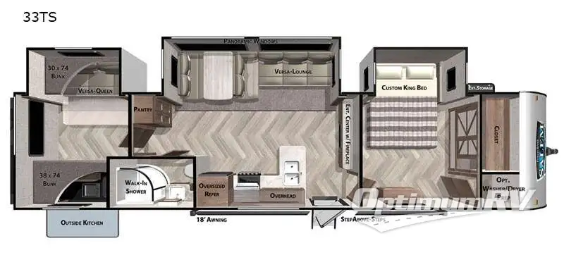 2021 Forest River Salem 33TS RV Floorplan Photo