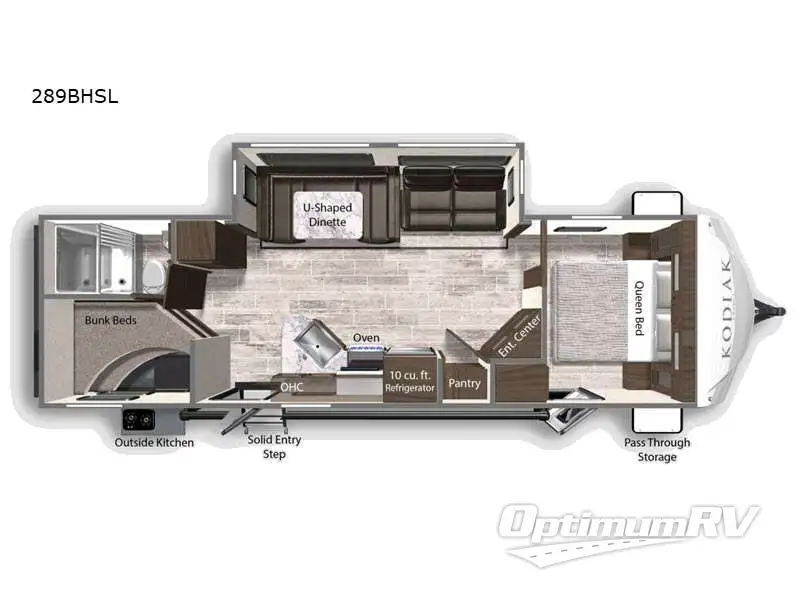 2021 Dutchmen Kodiak Ultra-Lite 289BHSL RV Floorplan Photo