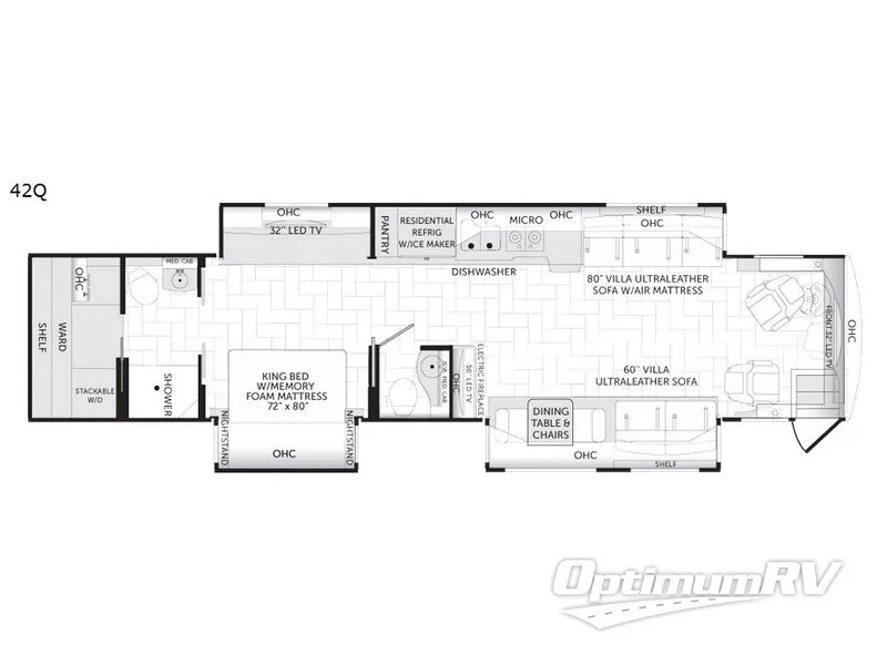 2017 American Coach American Revolution 42Q RV Floorplan Photo