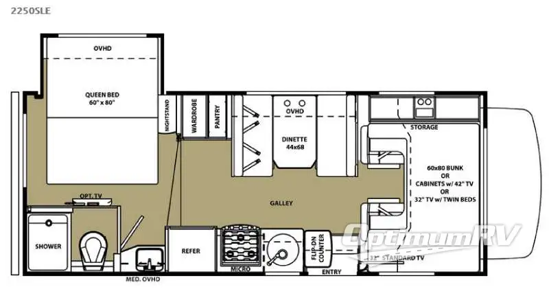 2015 Forest River Sunseeker LE 2250SLE Ford RV Floorplan Photo