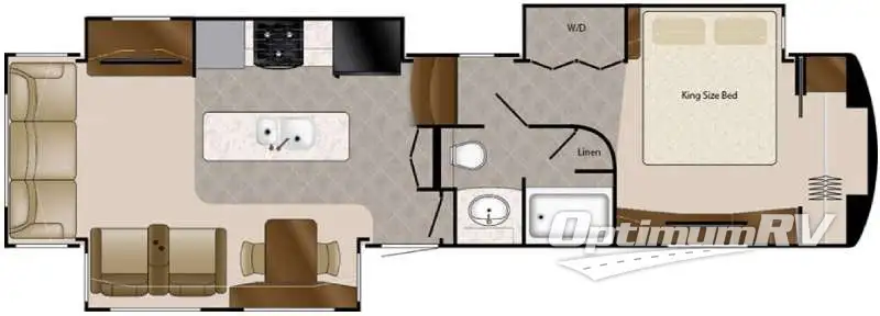 2016 DRV Luxury Suites Elite Suites 38 RSB3 RV Floorplan Photo