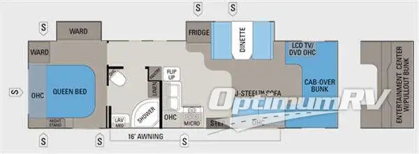 2013 Jayco Greyhawk 31DS RV Floorplan Photo