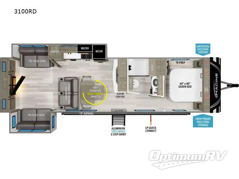 2024 Grand Design Imagine 3100RD RV Floorplan Photo