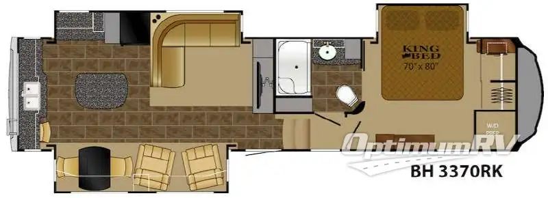 2014 Heartland Bighorn 3370RK RV Floorplan Photo