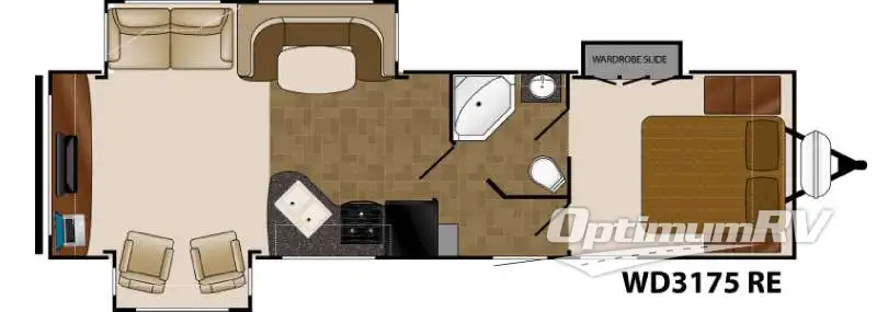 2016 Heartland Wilderness 3175RE RV Floorplan Photo