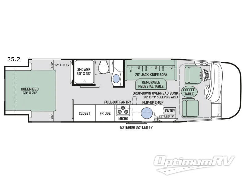 2017 Thor Axis 25.2 Floorplan Photo