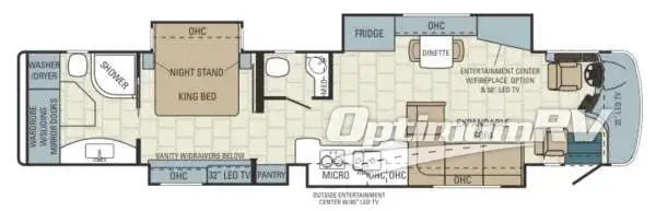 2015 Entegra Aspire 44B RV Floorplan Photo