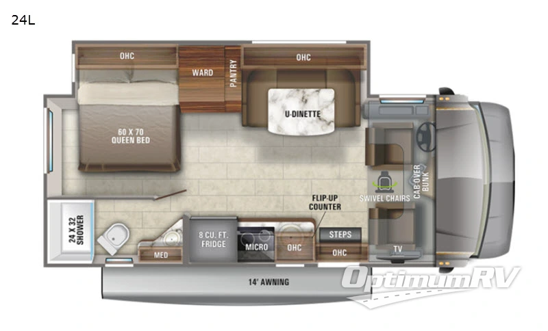 2021 Jayco Melbourne 24L RV Floorplan Photo