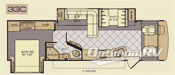 2012 Fleetwood Bounder 33C RV Floorplan Photo