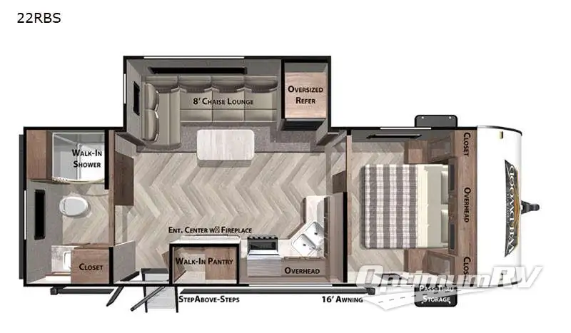 2021 Forest River Wildwood 22RBS Floorplan Photo