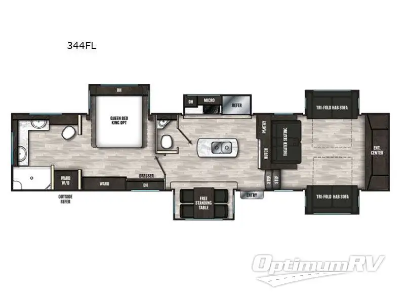 2021 Coachmen Brookstone 344FL RV Floorplan Photo