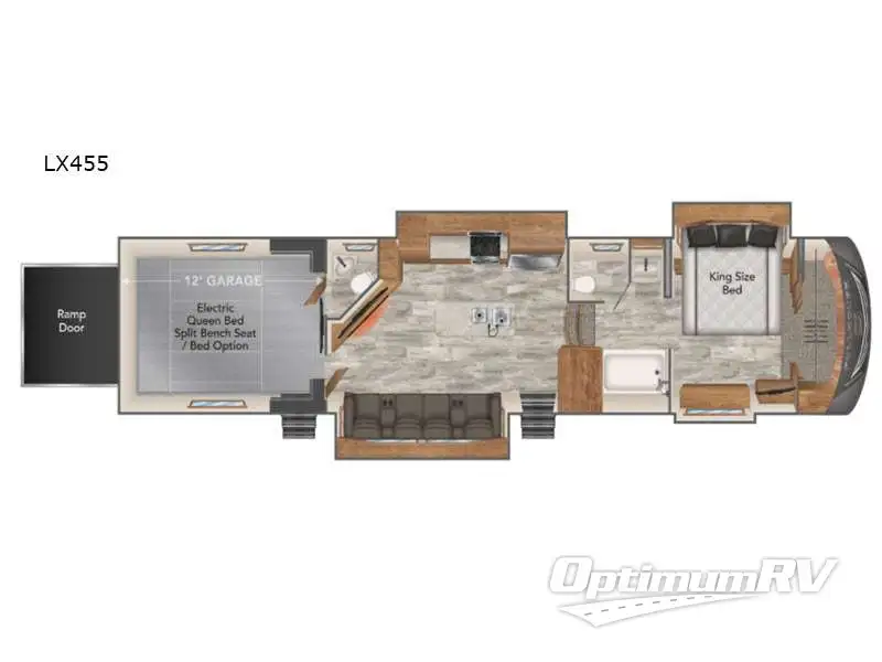 2022 DRV Luxury Suites FullHouse LX455 RV Floorplan Photo