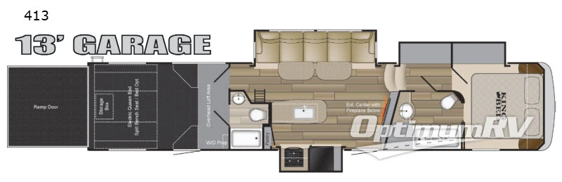 2018 Heartland Road Warrior 413 RV Floorplan Photo