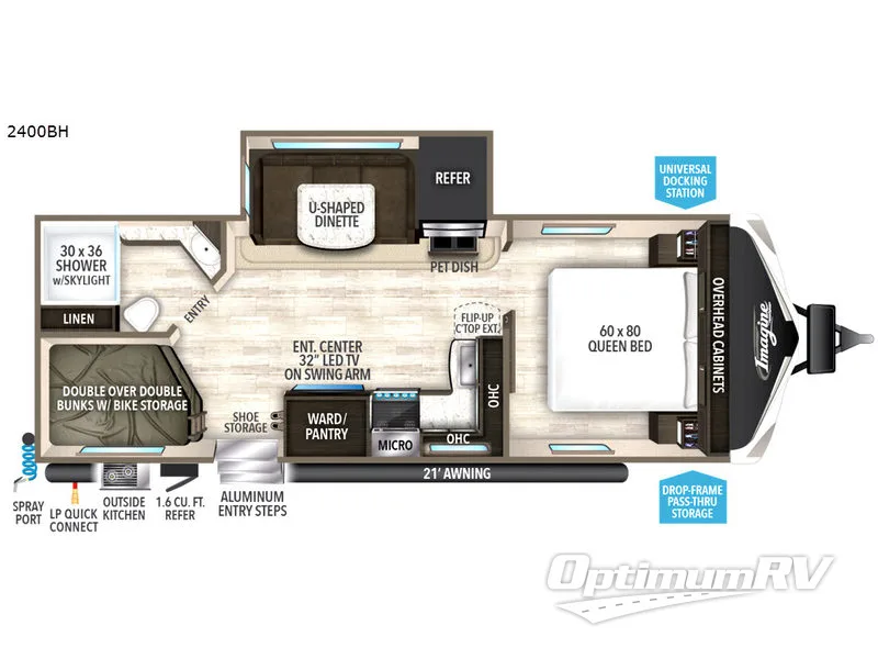 2018 Grand Design Imagine 2400BH RV Floorplan Photo