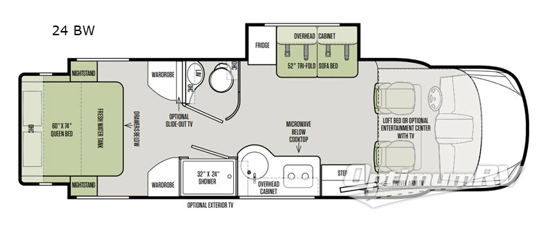 2019 Tiffin Wayfarer 24 BW RV Floorplan Photo