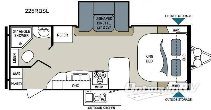 2014 Dutchmen Aerolite 225RBSL RV Floorplan Photo