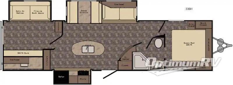 2016 CrossRoads ReZerve RTZ33BH RV Floorplan Photo