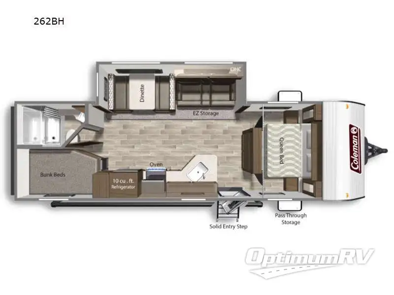 2021 Dutchmen Coleman Lantern LT Series 262BH RV Floorplan Photo