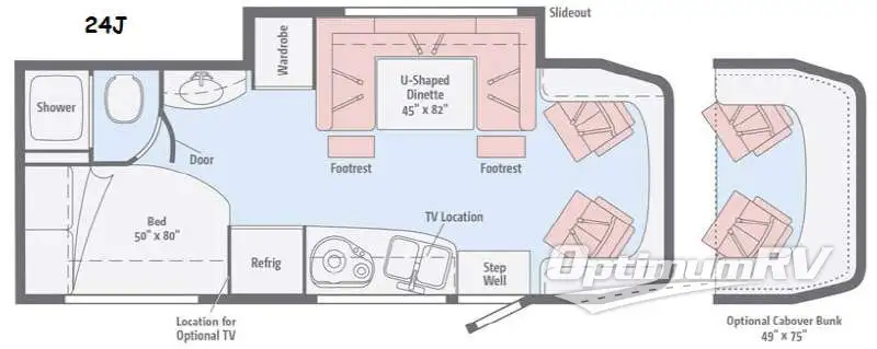 2016 Itasca Navion 24J RV Floorplan Photo