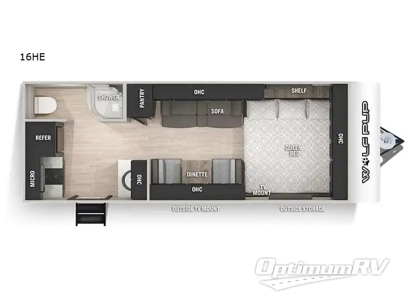 2021 Forest River Cherokee Wolf Pup 16HE RV Floorplan Photo