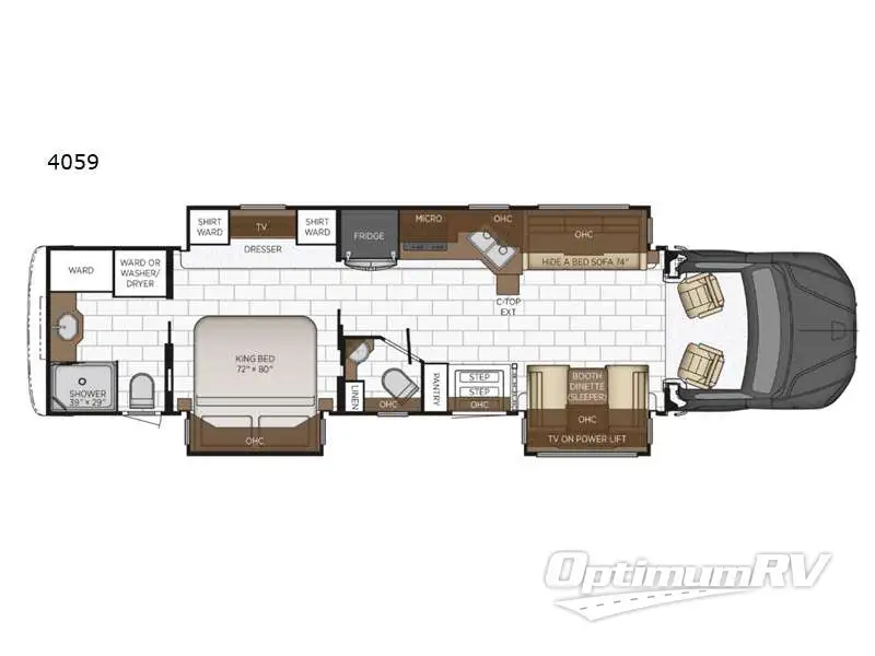 2022 Newmar Super Star 4059 RV Floorplan Photo