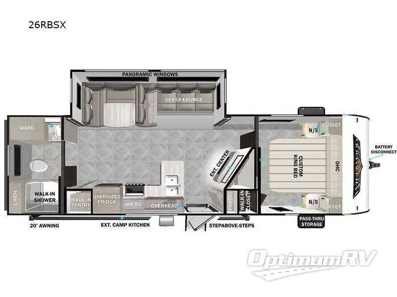 2023 Forest River Wildwood 26RBSX RV Floorplan Photo