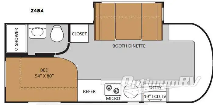 2012 Thor Four Winds Siesta Sprinter 24SA RV Floorplan Photo