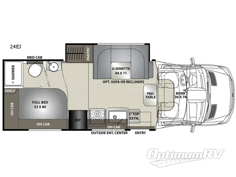 2019 Coachmen Prism Elite 24EJ RV Floorplan Photo