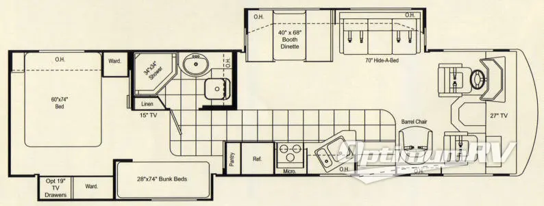 2007 Damon Daybreak 3276 RV Floorplan Photo