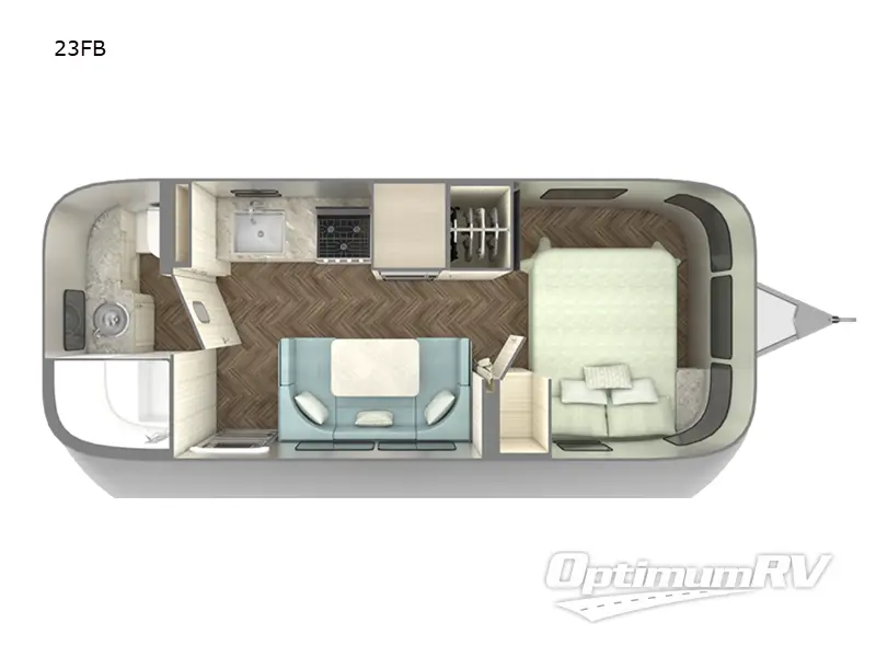 2023 Airstream International 23FB RV Floorplan Photo