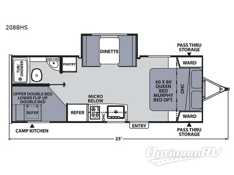 2022 Coachmen Apex Nano 208BHS RV Floorplan Photo